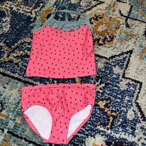 Strawberry tankini by simply joys by carters. 6/9 months. EUC.